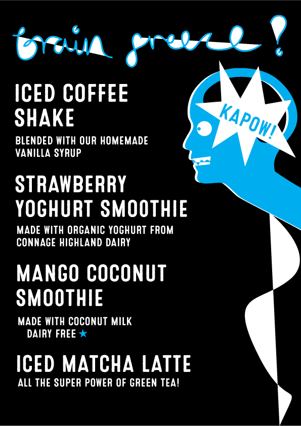 blended iced drinks menu